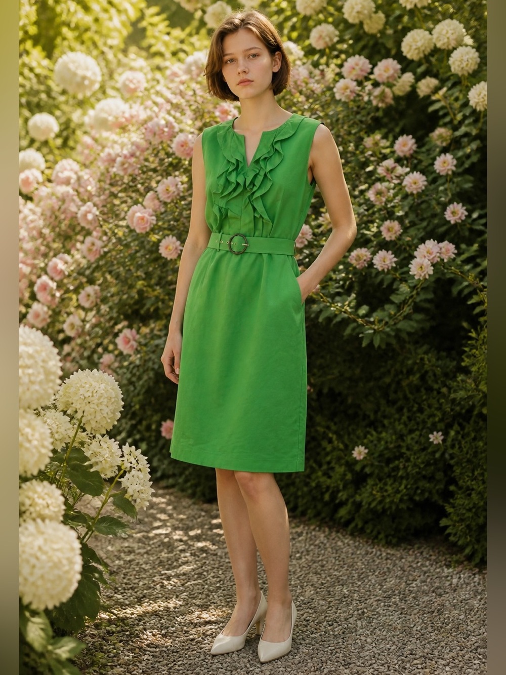 Isabella Demarco by Tahari Levine Linen Blend Dress